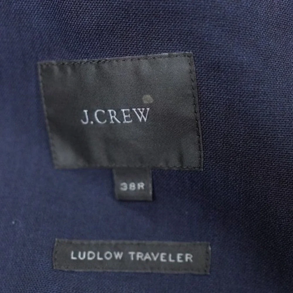 J Crew Ludlow Traveler Sport Coat Blazer 38R Navy Tollegno 1900 Wool Hopsack